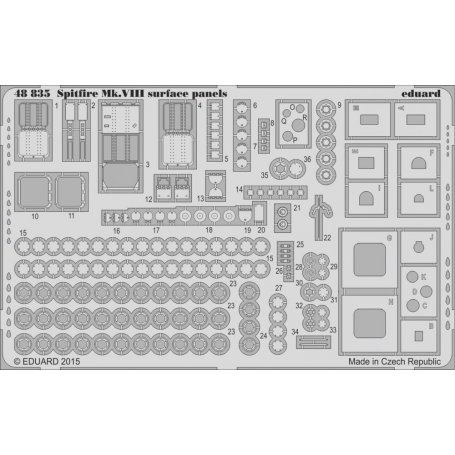 Spitfire Mk.VIII surface panels Eduard