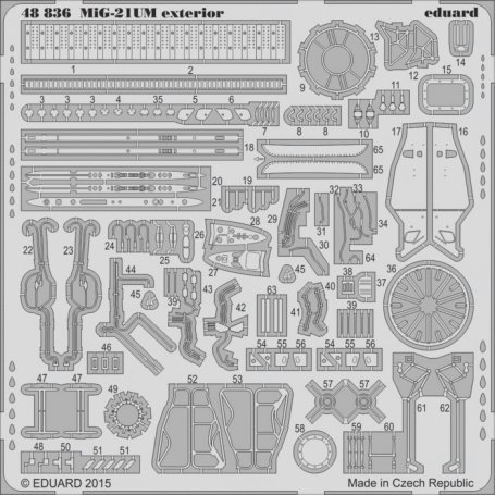 MiG-21UM exterior Trumpeter 02865