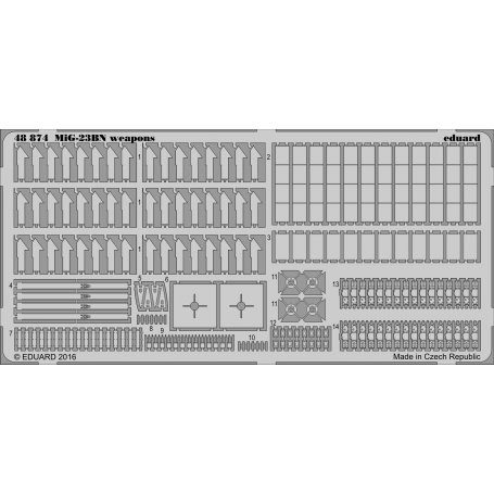 Eduard 1:48 MiG-23BN weapons TRUMPETER 05801