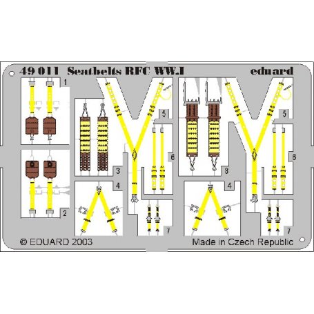 Eduard 1:48 Seatbelts RFC WWI