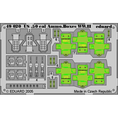 Eduard 1:48 US Cal.0.50 Ammo. Boxes WWII