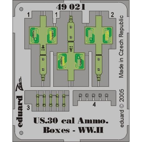 Eduard 1:48 US Cal.0.30 Ammo. Boxes WWII