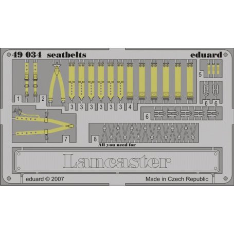 Eduard 1:48 Lancaster seatbelts TAMIYA