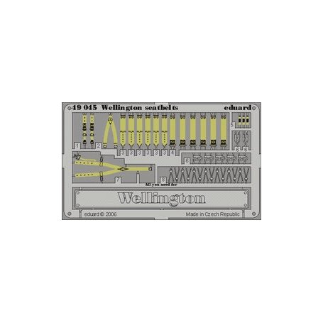 Eduard 1:48 Wellington seatbelts TRUMPETER