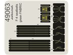 Eduard 1:48 Green seatbelts for F-4 / FABRIC 