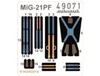 Eduard 1:48 Seatbelts for MiG-21PF / Eduard / FABRIC 