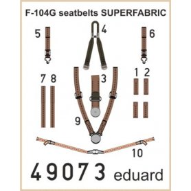 Eduard 1:48 F-104G seatbelts FABRIC (Hasegawa)