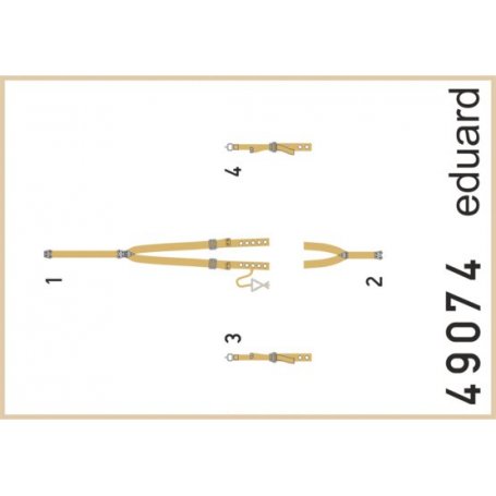 Eduard 1:48 Supermarine Spitfire Mk.VIII seatbelts dla SUPERFABRIC