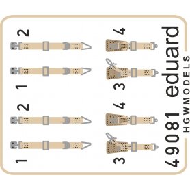 Eduard 1:48 Seatbelts Luftwaffe WWII fighters SUPERFABRIC