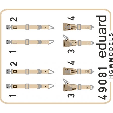 Eduard 1:48 Seatbelts Luftwaffe WWII fighters SUPERFABRIC