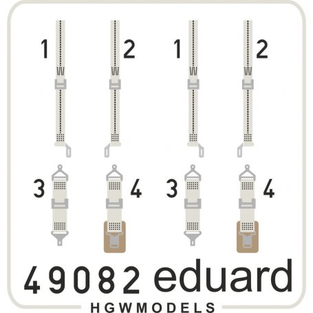 Eduard 1:48 Seatbelts USAAF WWII SUPERFABRIC