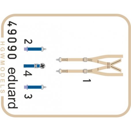 Eduard 1:48 Mirage IIIC seatbelts SUPERFABRIC Eduard