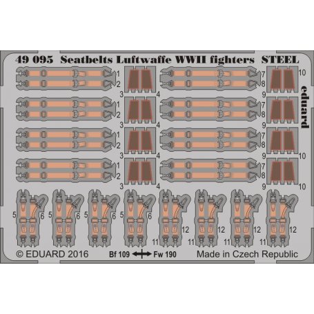 Eduard 1:48 Seatbelts Luftwaffe WWII fighters STEEL