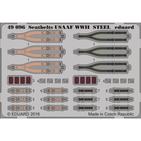 Eduard 1:48 Seatbelts USAAF WWII STEEL