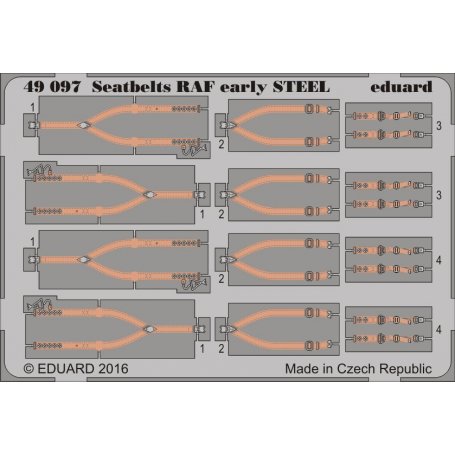 Eduard 1:48 Seatbelts RAF early STEEL