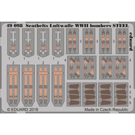 Eduard 1:48 Seatbelts Luftwaffe WWII bombers STEEL