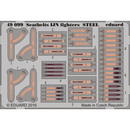 Eduard 1:48 Seatbelts IJN fighters STEEL