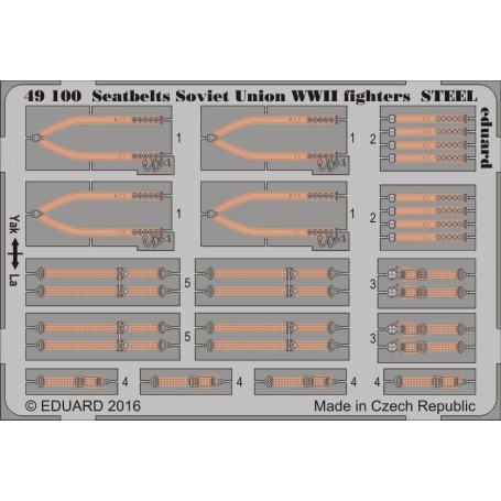 Eduard 1:48 Seatbelts Soviet Union WWII fighters STEEL