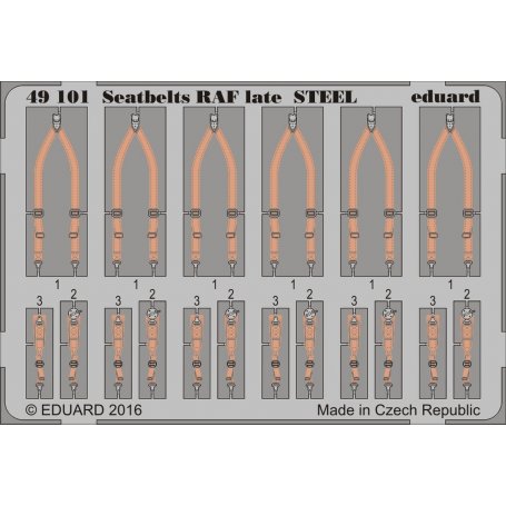 Eduard 1:48 Seatbelts RAF late STEEL