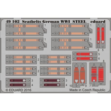 Eduard 1:48 Seatbelts German WWI STEEL