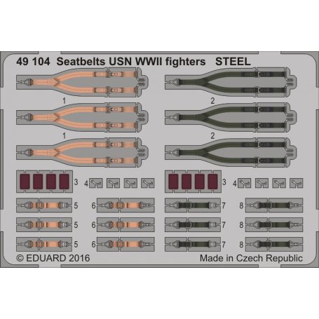 Eduard 1:48 Seatbelts USN WWII fighters STEEL