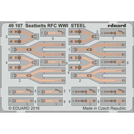 Seatbelts RFC WWI STEEL