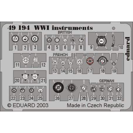 Eduard 1:48 WWI Instruments