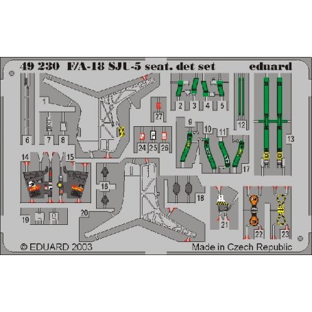 Eduard 1:48 F-18C ejection seat HASEGAWA