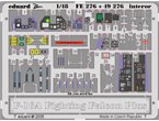 Eduard 1:48 Interior elements for F-16A Plus / Hasegawa 