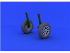 Eduard 1:32 BRASSIN Wheels for Vought F4U-1 - Tamiya 