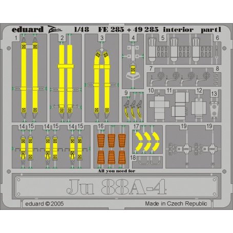 Eduard 1:48 Junkers Ju-88 A-4 interior DRAGON