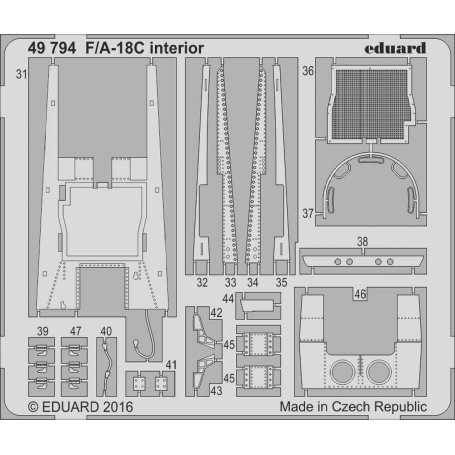 Eduard 1:48 F/A-18C interior KINETIC K48031