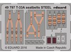 Eduard 1:48 Pasy bezpieczeństwa do T-33A dla Great Wall Hobby / STEEL