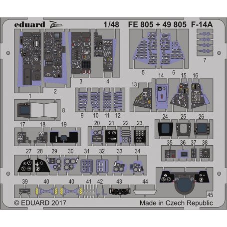 Eduard 1:48 F-14A interior TAMIYA 61114