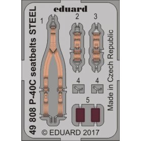 Eduard 1:48 Curtiss P-40C seatbelts STEEL BRONCO FB4006