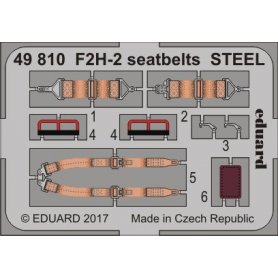 Eduard 1:48 F2H-2 seatbelts STEEL KITTYHAWK KH80131