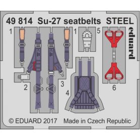 Eduard 1:48 Sukhoi Su-27 seatbelts STEEL HOBBY BOSS 81711