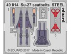 Eduard 1:48 Seatbelts for Sukhoi Su-27 / Hobby Boss / STEEL 