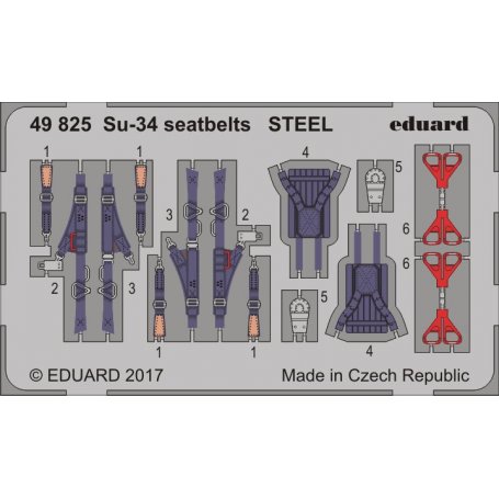 Eduard 1:48 Sukhoi Su-34 seatbelts STEEL Hobby Boss