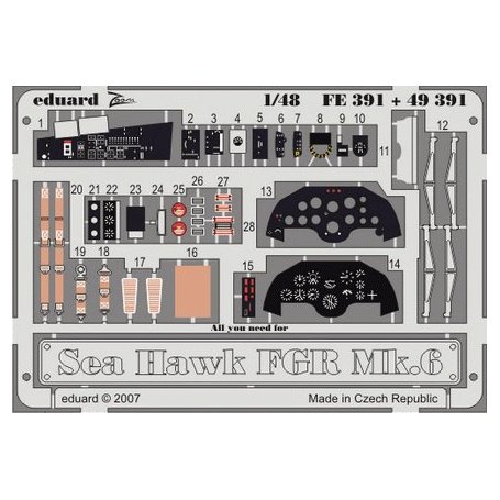 Eduard 1:48 Sea Hawk FGR Mk.6 S.A. dla Trumpeter