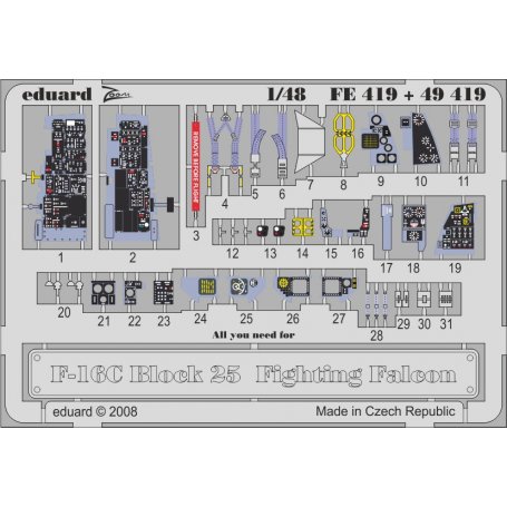 Eduard 1:48 F-16C Block 25 S.A. TAMIYA