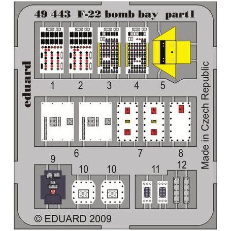 Eduard 1:48 F-22 bomb bay ACADEMY