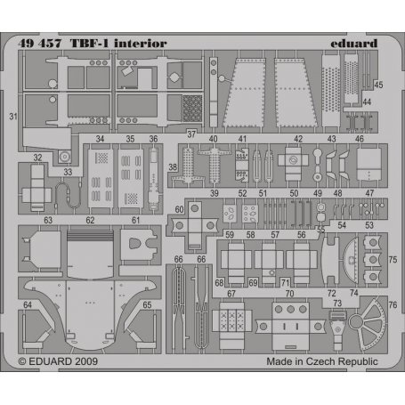 Eduard 1:48 TBF-1 interior S.A. HOBBY BOSS