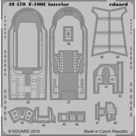 Eduard 1:48 Elementy wnętrza do F-100C dla Trumpeter