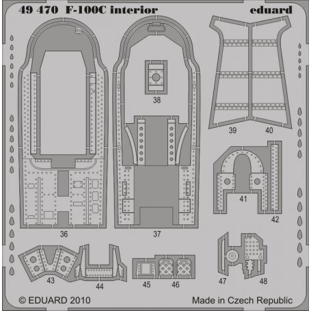 Eduard 1:48 F-100C interior S.A. TRUMPETER