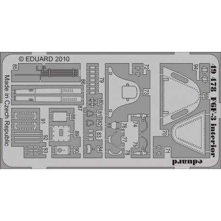 Eduard 1:48 Grumman F6F-3 interior S.A. HOBBY BOSS