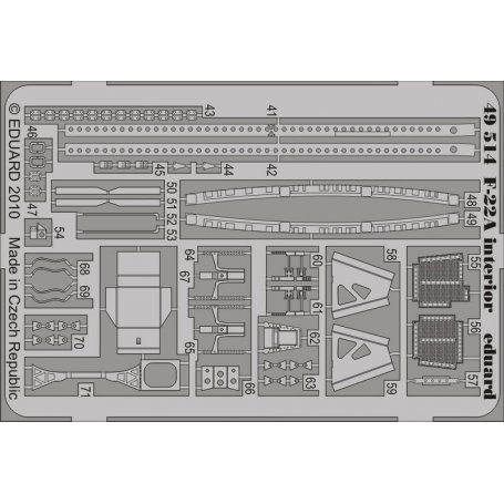 Eduard 1:48 F-22A interior S.A. HASEGAWA