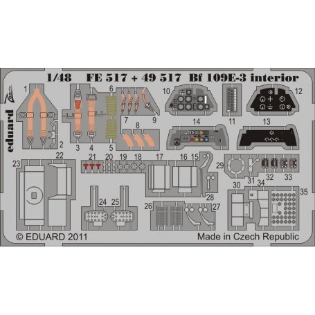 Eduard 1:48 Messerschmitt Bf-109 E-3 S.A. AIRFIX