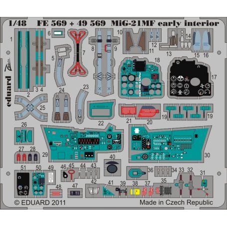 Eduard 1:48 MiG 21MF interior EDUARD