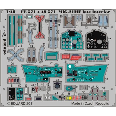 MiG-21MF late interior S.A. EDUARD